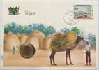 WEST AFRICAN STATES 5 FRANCS NIGER NUMISBRIEF STATIONERY -