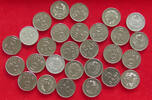 ROMANIA 5 BANI COLLECTION LOT ROMANIA 5 BANI 28PC 47G -