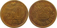 DENMARK 50 ÖRE 1989 Margrethe II. (seit 1972) VZ+ 6,00 EUR  plus 5,99 EUR verzending