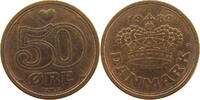 DENMARK 50 ÖRE 1989 Margrethe II. (seit 1972) VZ 6,00 EUR  plus 5,99 EUR verzending