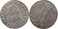 3 KREUZER 1643 GLATZ HAUS HABSBURG Ferdinand III. 1637-1657 SS