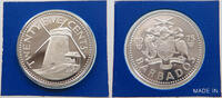 BARBADOS 25 CENTS 1975 PROOF 7,00 EUR  plus 5,99 EUR verzending