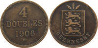 GUERNSEY 4 DOUBLES Edward VII. (1901 - 1910) -