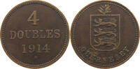 GUERNSEY 4 DOUBLES George V. (1910-1936) -