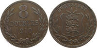 GUERNSEY 8 DOUBLES Edward VII. (1901 - 1910) -