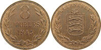GUERNSEY 8 DOUBLES George VI. (1936-1952) -