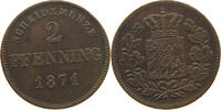 BAYERN 2 PFENNIG Ludwig II. 1864-1886 -