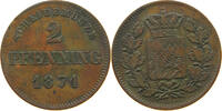 BAYERN 2 PFENNIG Ludwig II. 1864-1886 -