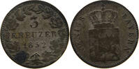 BAYERN 3 KREUZER Maximilian II. Joseph (1848-1864) -