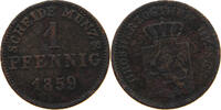 HESSEN DARMSTADT PFENNIG Ludwig III. 1848-1877. -