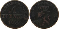 HESSEN DARMSTADT PFENNIG Ludwig III. 1848-1877. -