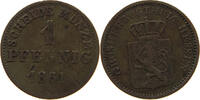 HESSEN DARMSTADT PFENNIG Ludwig III. 1848-1877. -