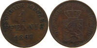 HESSEN DARMSTADT PFENNIG Ludwig III. 1848-1877. -