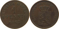 HESSEN DARMSTADT PFENNIG Ludwig III. 1848-1877. -