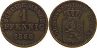 HESSEN DARMSTADT PFENNIG Ludwig III. 1848-1877. -