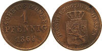 HESSEN DARMSTADT PFENNIG Ludwig III. 1848-1877. -