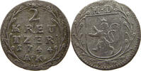 HESSEN DARMSTADT 2 KREUZER Ludwig VIII. 1739-1768. -