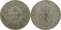 HESSEN DARMSTADT 6 KREUZER Ludwig II. 1830-1848. -
