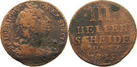 HESSEN KASSEL 3 HELLER Friedrich I. 1730-1751. -
