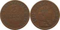 HESSEN KASSEL 3 HELLER Friedrich Wilhelm I. 1847-1866 -