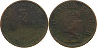 HESSEN KASSEL 3 HELLER Friedrich Wilhelm I. 1847-1866 -