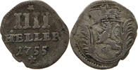 HESSEN KASSEL 4 HELLER Wilhelm VIII. 1751-1760 -