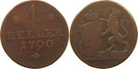 HESSEN KASSEL 4 HELLER Wilhelm IX. 1785-1803 -