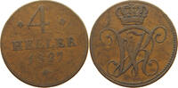 HESSEN KASSEL 4 HELLER Wilhelm II. 1821-1847 -