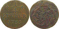 WIED RUNKEL 1/4 STÜBER Johann Ludwig Adolf 1706-1762. -