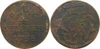 WIED RUNKEL 1/4 STÜBER Johann Ludwig Adolf 1706-1762. -