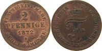 MECKLENBURG SCHWERIN 2 PFENNIG Friedrich Franz II. 1842-1883. -