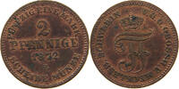MECKLENBURG SCHWERIN 2 PFENNIG Friedrich Franz II. 1842-1883. -