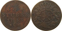 BRANDENBURG PREUSSEN 1/4 STÜBER Friedrich II. 1740-1786 KLEVE -