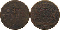 BRANDENBURG PREUSSEN 1/4 STÜBER Friedrich II. 1740-1786 KLEVE -