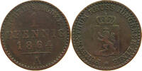 REUSS JÜNGERE LINIE ZU SCHLEIZ PFENNIG Heinrich LXVII. 1854-1867 -