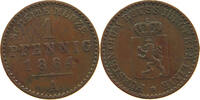 REUSS JÜNGERE LINIE ZU SCHLEIZ PFENNIG Heinrich LXVII. 1854-1867 -