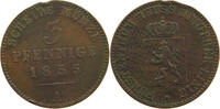 REUSS JÜNGERE LINIE ZU SCHLEIZ 3 PFENNIG Heinrich LXVII. 1854-1867. -