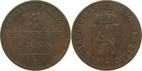 REUSS JÜNGERE LINIE ZU SCHLEIZ 3 PFENNIG Heinrich LXVII. 1854-1867. -