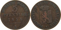 REUSS JÜNGERE LINIE ZU SCHLEIZ 3 PFENNIG Heinrich LXVII. 1854-1867. -