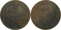 REUSS JÜNGERE LINIE ZU SCHLEIZ 3 PFENNIG Heinrich LXVII. 1854-1867. -