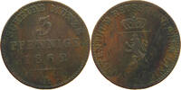 REUSS JÜNGERE LINIE ZU SCHLEIZ 3 PFENNIG Heinrich LXVII. 1854-1867. -
