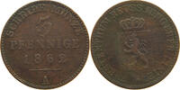 REUSS JÜNGERE LINIE ZU SCHLEIZ 3 PFENNIG Heinrich LXVII. 1854-1867. -