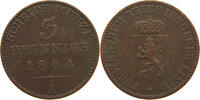 REUSS JÜNGERE LINIE ZU SCHLEIZ 3 PFENNIG Heinrich LXVII. 1854-1867. -