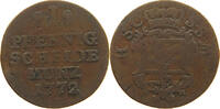SACHSEN COBURG SAALFELD 1 1/2 PFENNIG Ernst Friedrich 1764-1800. -