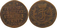 SCHWARZBURG RUDOLSTADT PFENNIG Johann Friedrich 1744-1767. -