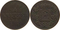 SCHWARZBURG RUDOLSTADT 1/4 KREUZER Friedrich Günther 1807-1867. -