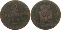 SCHWARZBURG RUDOLSTADT 2 PFENNIG Friedrich Günther 1807-1867 -