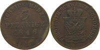 SCHWARZBURG SONDERSHAUSEN 3 PFENNIG Günther Friedrich Karl II. 1835-1880. -