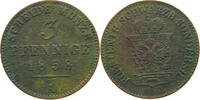 SCHWARZBURG SONDERSHAUSEN 3 PFENNIG Günther Friedrich Karl II. 1835-1880 -