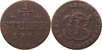 JÜLICH BERG 1/2 STÜBER Karl Theodor (1742-1799) -
